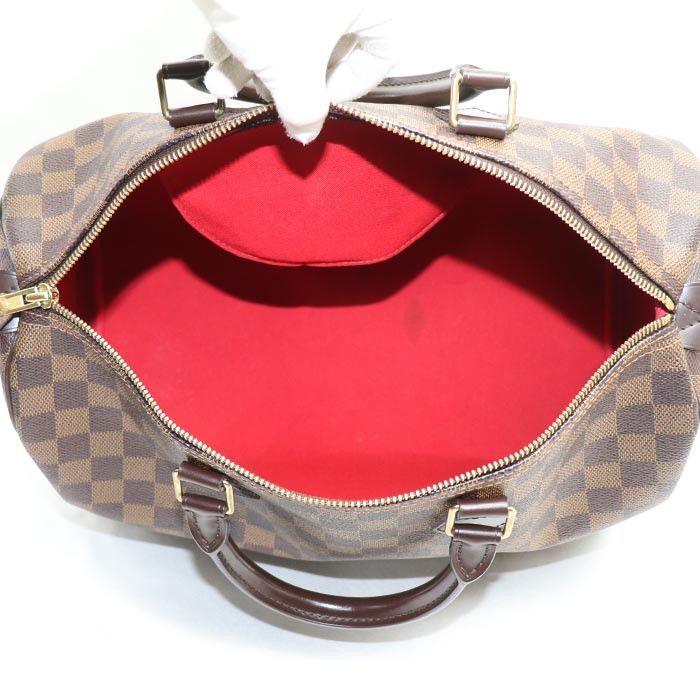 Louis Vuitton Louis Vuitton Louis Vuitton Speedy 35 Damier Boston Bag Textile Travel Bag N41523 DUTY FREE for USA Size ONE SIZE - 4 Thumbnail