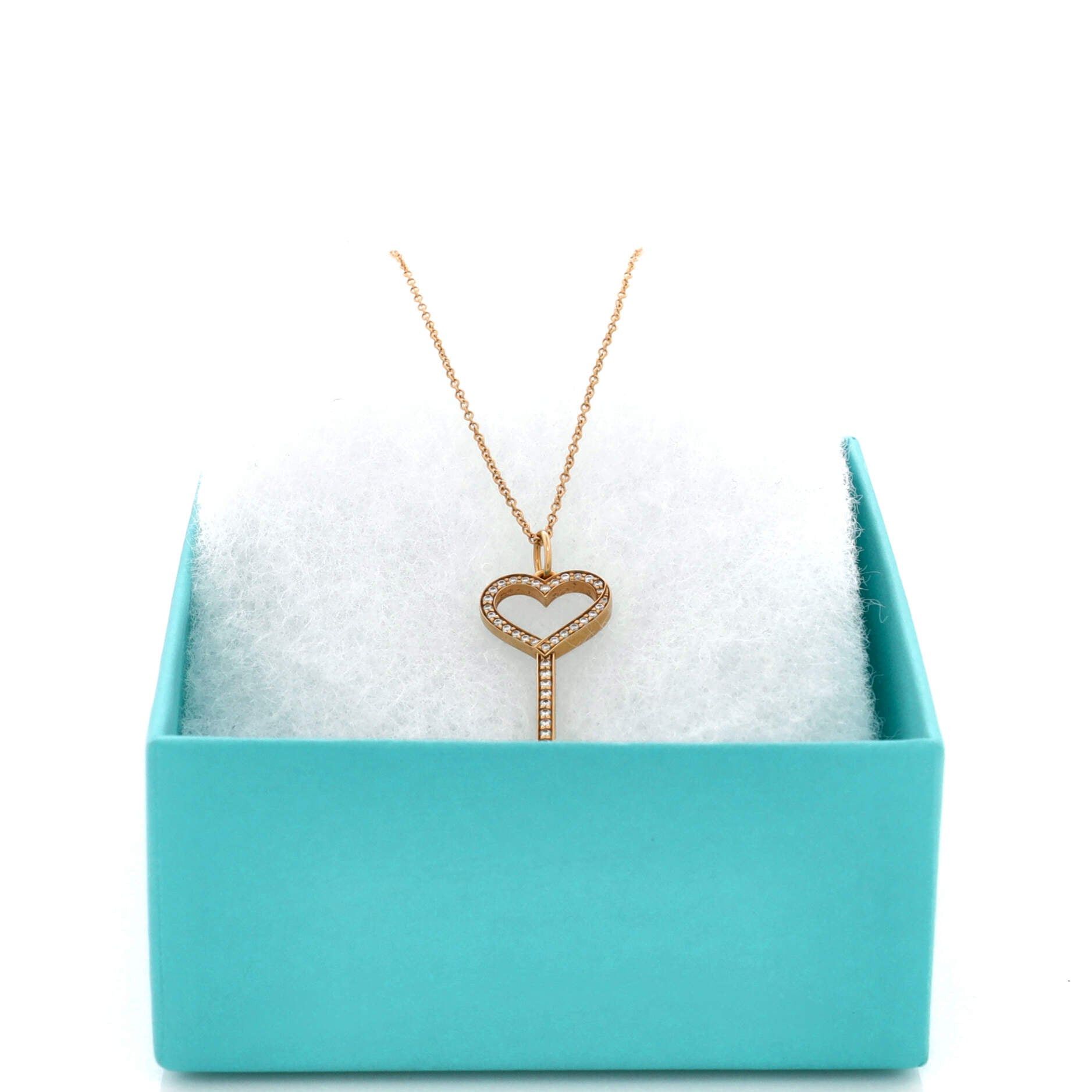 Tiffany & Co. Open Heart Key Pendant Necklace Size ONE SIZE - 2 Thumbnail