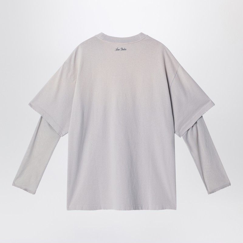 Acne Studios Acne Studios Light Grey Layered Structure T-Shirt Size S / US 4 / IT 40 - 2 Thumbnail