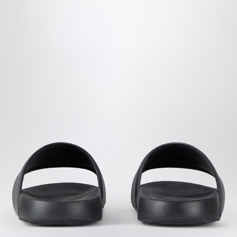 Givenchy Givenchy Black Rubber Label Slide Flat Mules Size US 7 / EU 40 - 2 Thumbnail