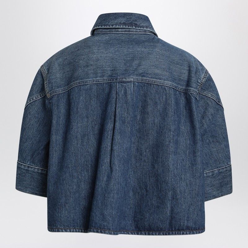 Givenchy Givenchy Short Cocoon Shirt In Medium Blue Size S / US 4 / IT 40 - 2 Thumbnail
