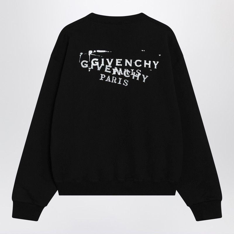 Givenchy Givenchy Black Brushed Cotton Sweatshirt With Logo Size M / US 6-8 / IT 42-44 - 2 Thumbnail