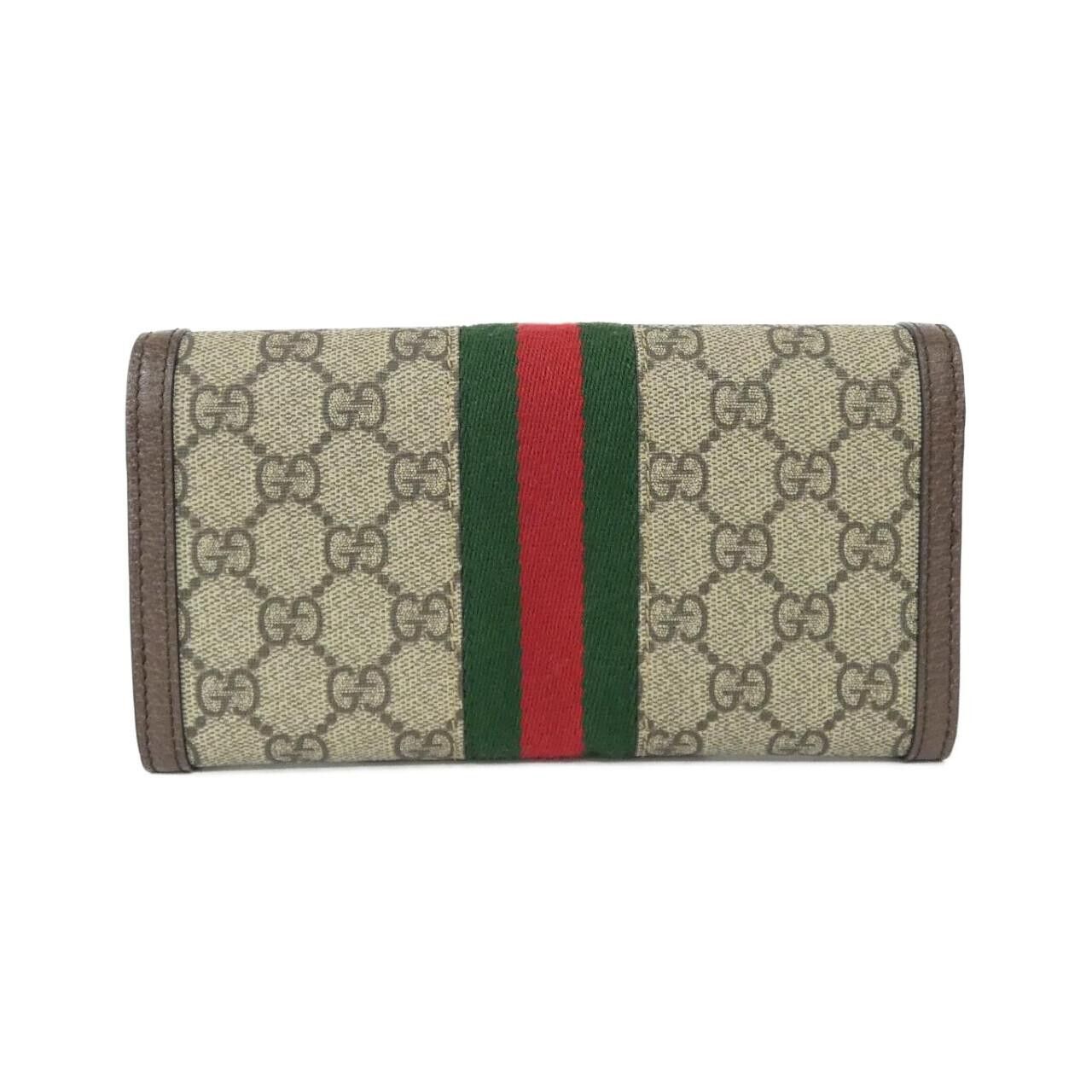 Gucci Gucci Gucci Ophidia GG Supreme Canvas Long Wallet Textile Long Wallet 523153 96IWG DUTY FREE for USA Size ONE SIZE - 2 Thumbnail