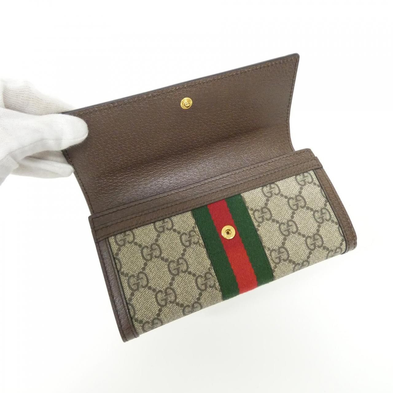 Gucci Gucci Gucci Ophidia GG Supreme Canvas Long Wallet Textile Long Wallet 523153 96IWG DUTY FREE for USA Size ONE SIZE - 5 Thumbnail