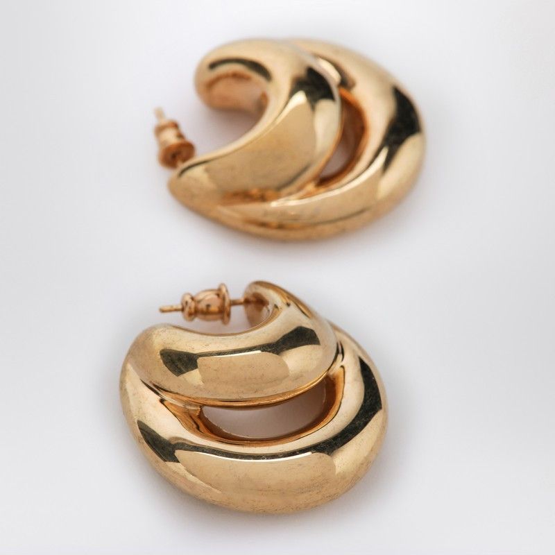 PANCONESI Panconesi Blow Up Huggies Earrings In Gold Tone Size ONE SIZE - 2 Thumbnail