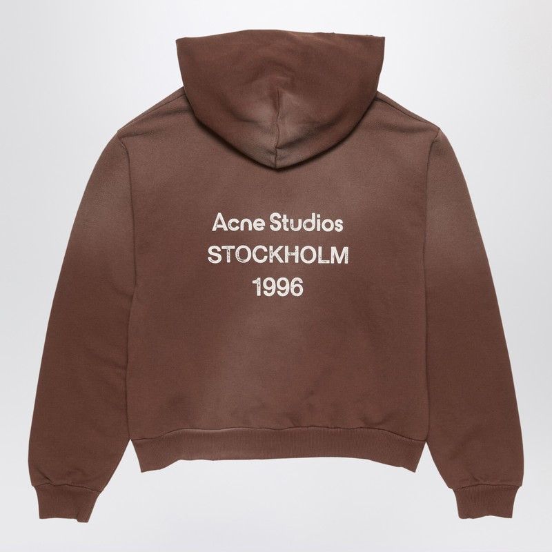 Acne Studios Acne Studios Logo Hooded Sweater Chocolate Size US L / EU 52-54 / 3 - 2 Thumbnail