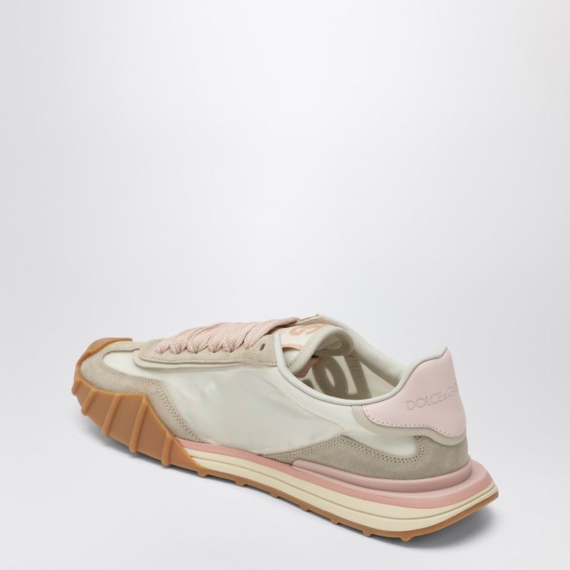 Dolce & Gabbana Dolce&Gabbana Dg Athletic Sneakers In Ivory And Pink Fabric And Leather Size US 6.5 / IT 36.5 - 2 Thumbnail