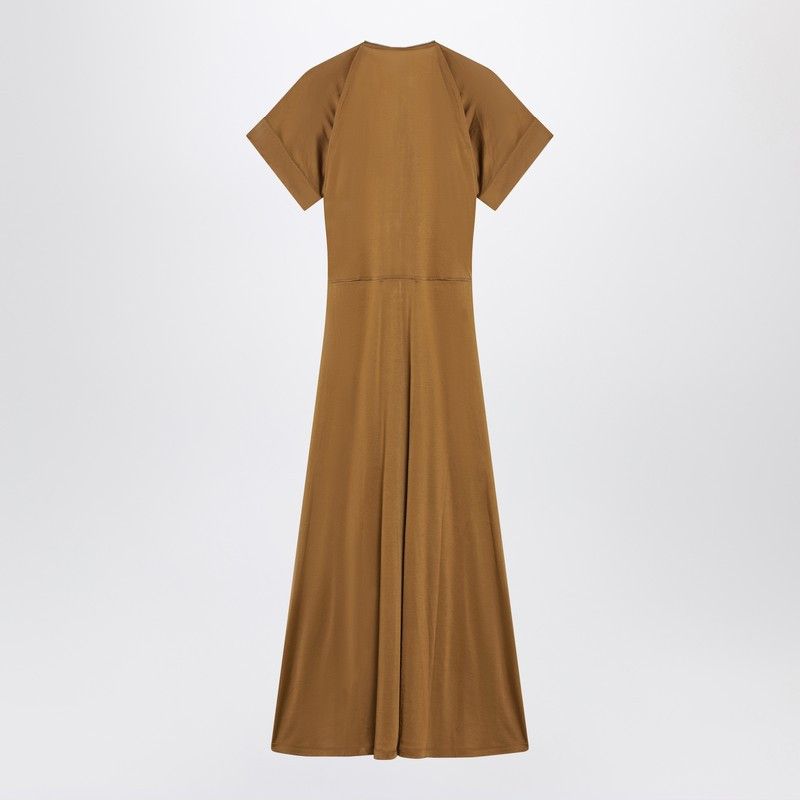 Lemaire Lemaire Cinnamon-Brown Zip-Up Dress In Cotton-Viscose Jersey Size ONE SIZE - 2 Thumbnail