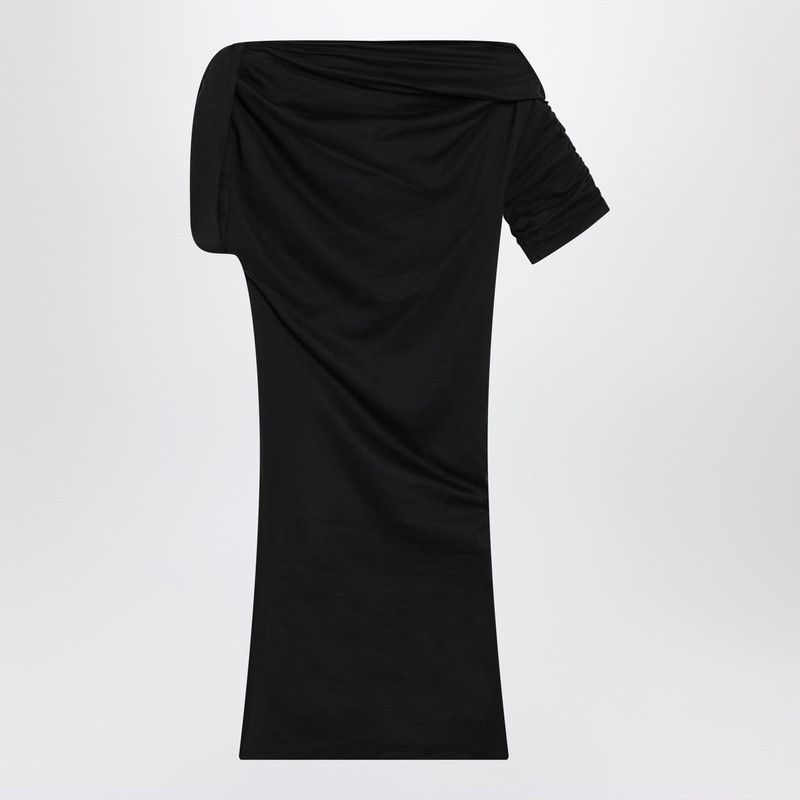 Jacquemus Jacquemus Black Drapeado Mini Dress Size ONE SIZE - 2 Thumbnail