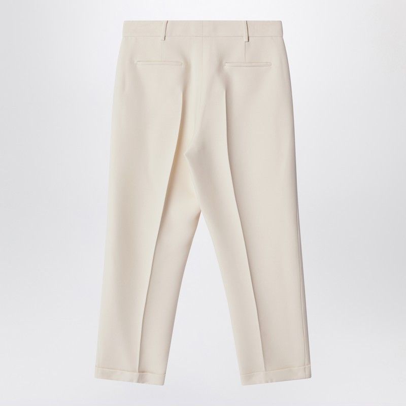 Fendi Fendi Cream Beige Wool And Silk Trousers Size 32" / US 10 / IT 46 - 2 Thumbnail