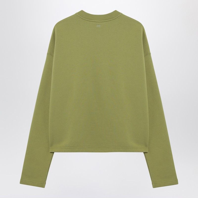 AMI Ami Paris Ami De Coeur Matcha Green Sweatshirt Size L / US 10 / IT 46 - 2 Thumbnail