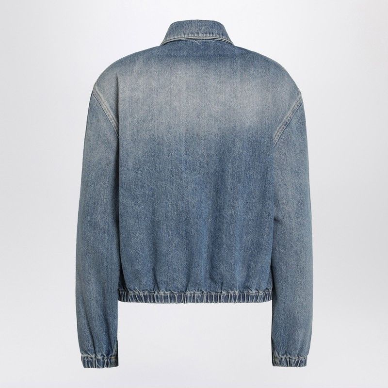 Prada Prada Blue Washed Denim Zip-Up Jacket Size M / US 6-8 / IT 42-44 - 2 Thumbnail
