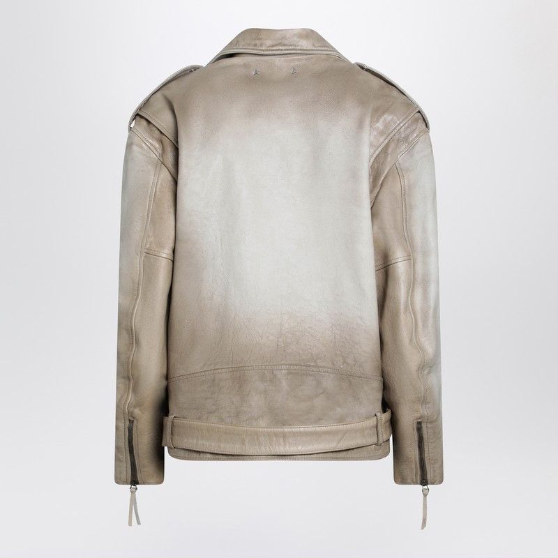 Golden Goose Golden Goose Beige Leather Phoebe Jacket Size S / US 4 / IT 40 - 2 Thumbnail