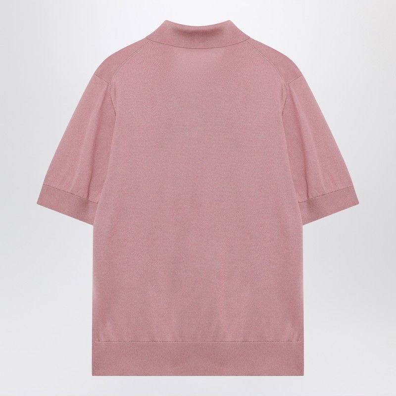 Dolce & Gabbana Dolce&Gabbana Pink Silk Polo Shirt Size US M / EU 48-50 / 2 - 2 Thumbnail