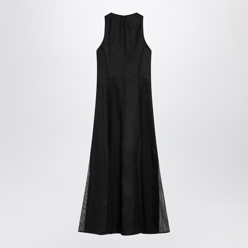 Loulou De Saison Abito Iraka In Twill Di Seta Nero