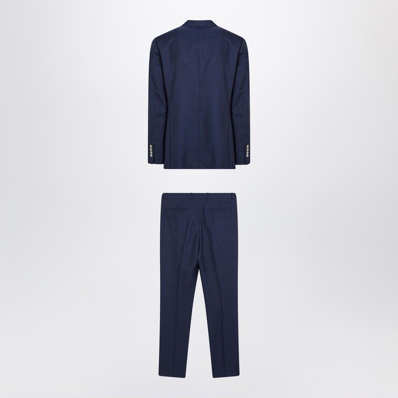 Brunello Cucinelli Brunello Cucinelli Blue Single-Breasted Wool Suit Size US L / EU 52-54 / 3 - 2 Thumbnail
