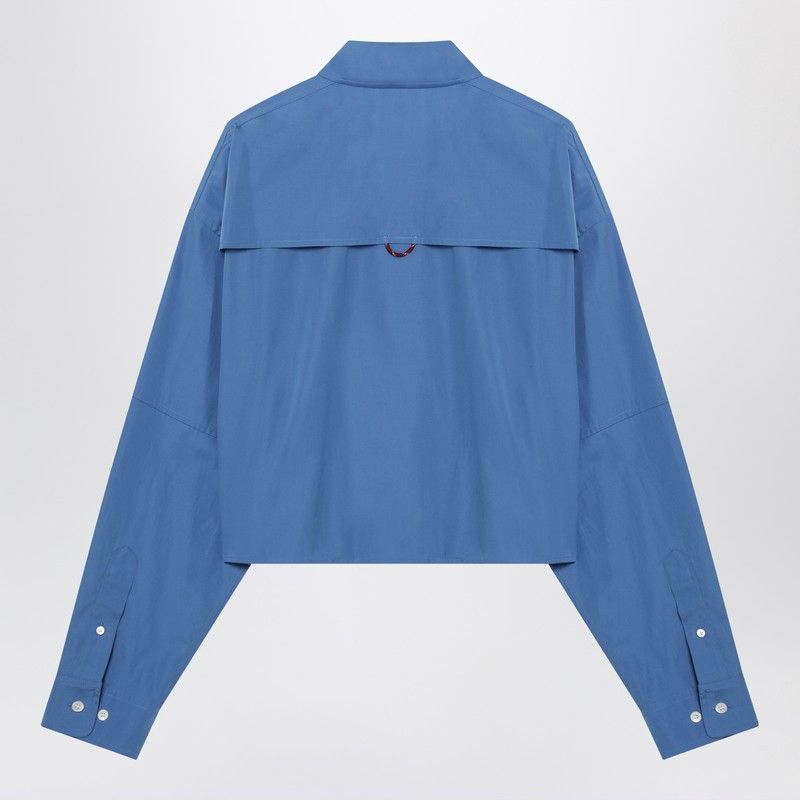 Miu Miu Miu Miu Periwinkle Boxy Cotton Shirt Size S / US 4 / IT 40 - 2 Thumbnail