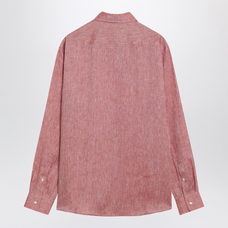 Brunello Cucinelli Orange Linen Shirt
