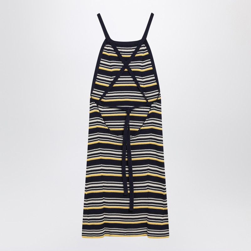 Miu Miu Miu Miu Striped Sleeveless Dress In Cotton Blend Size M / US 6-8 / IT 42-44 - 2 Thumbnail