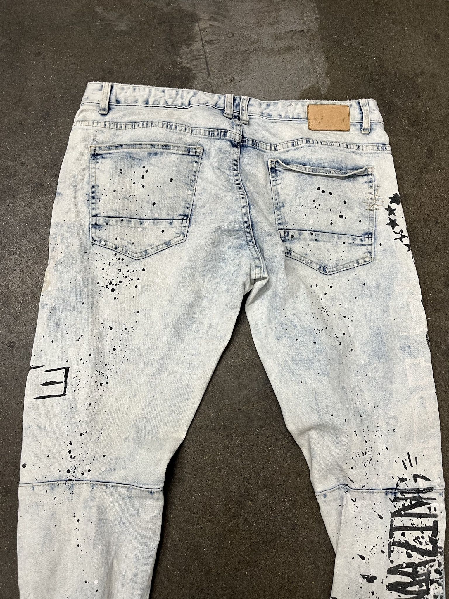 Vintage Distressed Boro Style Printed Fray Patched Jeans Size 38 Size US 38 / EU 54 - 7 Thumbnail