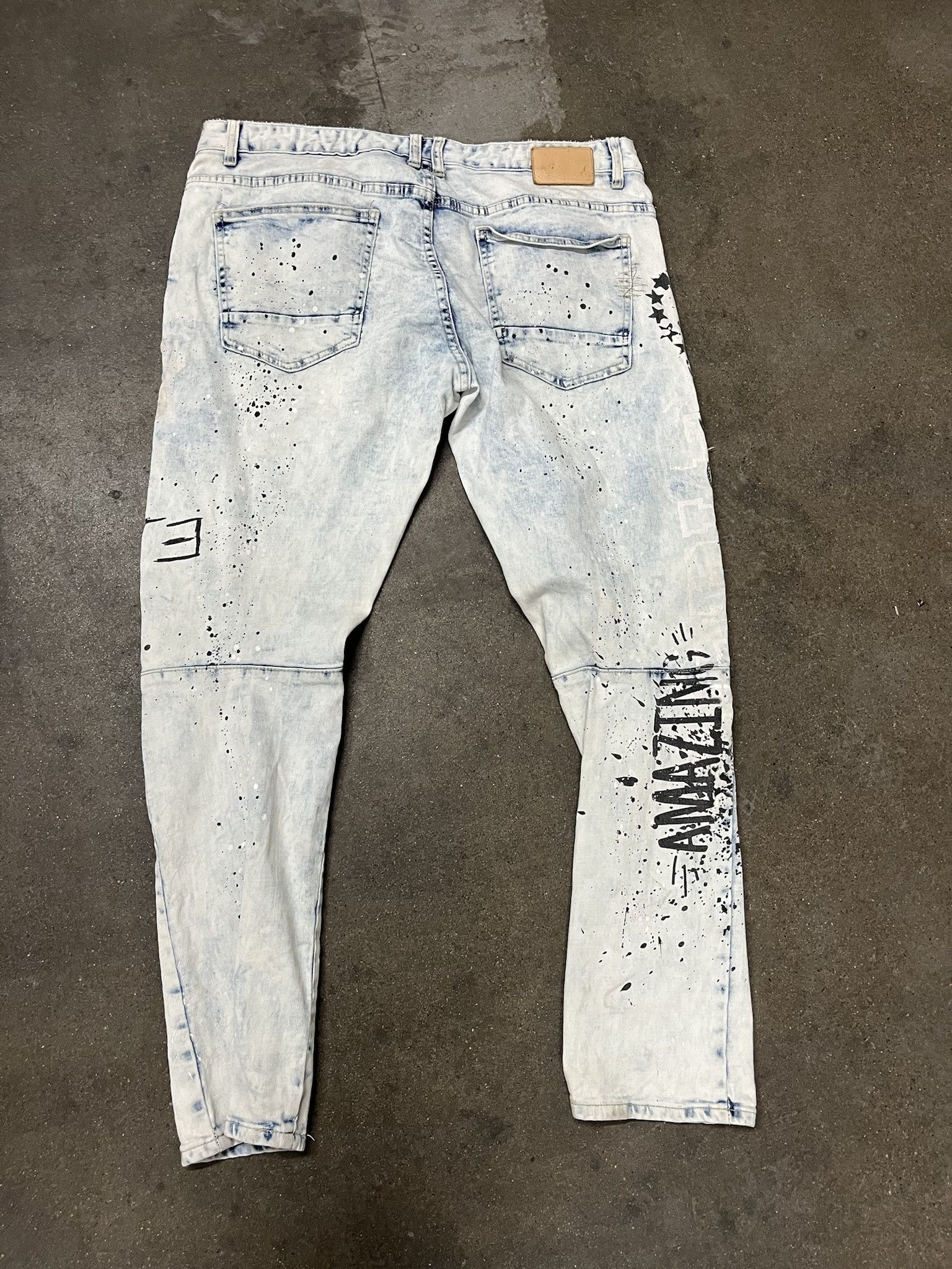 Vintage Distressed Boro Style Printed Fray Patched Jeans Size 38 Size US 38 / EU 54 - 6 Thumbnail