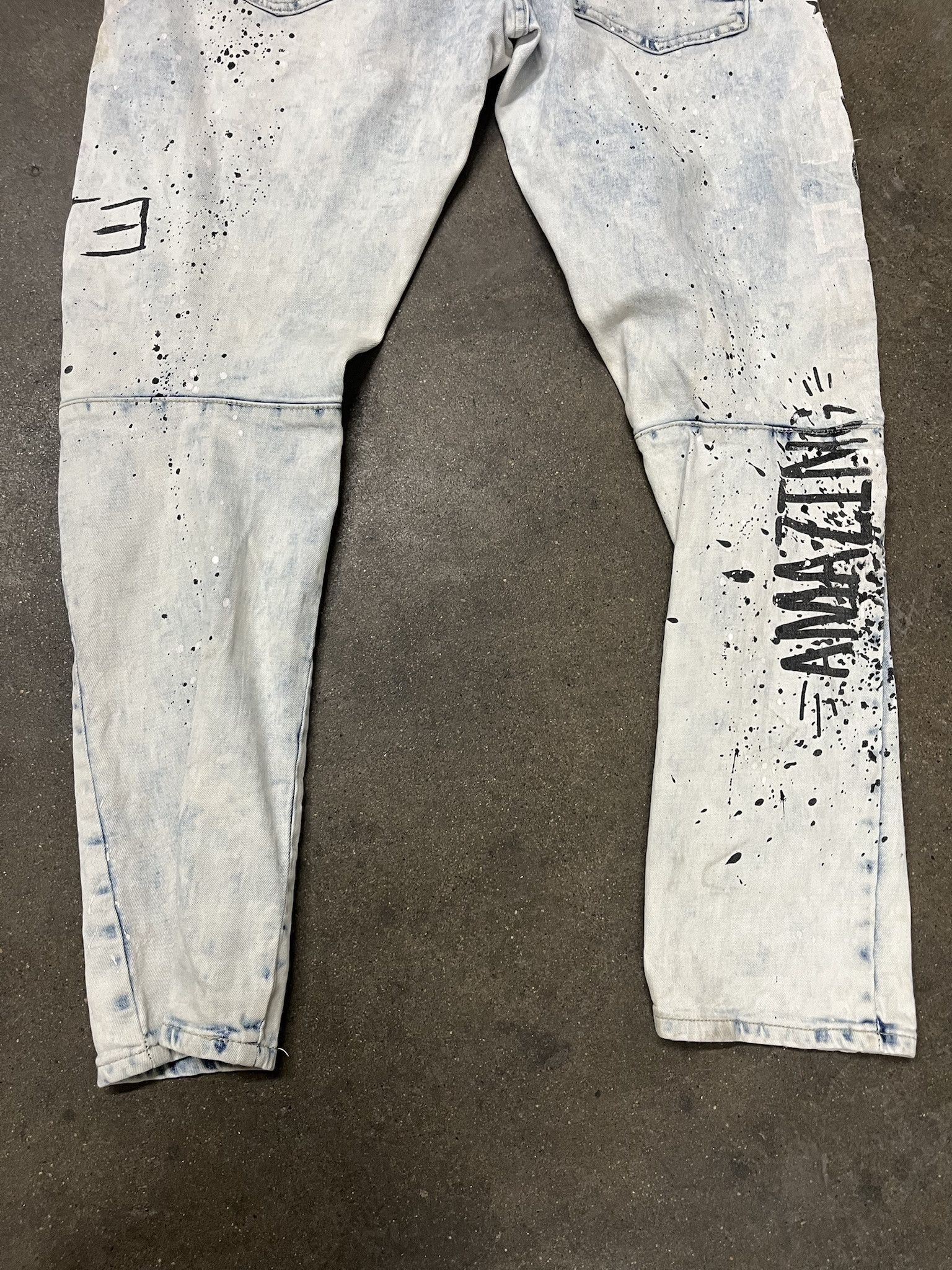 Vintage Distressed Boro Style Printed Fray Patched Jeans Size 38 Size US 38 / EU 54 - 8 Thumbnail