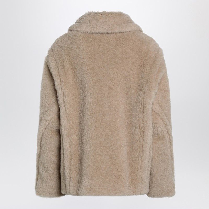 Max Mara Max Mara Light Beige Alpaca And Wool Teddy Cropped Coat Size M / US 6-8 / IT 42-44 - 2 Thumbnail