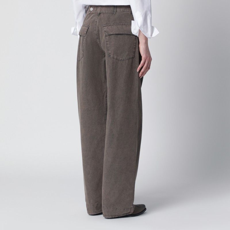 6397 6397 Washed Olive Green Wide-Leg Jeans Size 27" / US 4 / IT 40 - 2 Thumbnail
