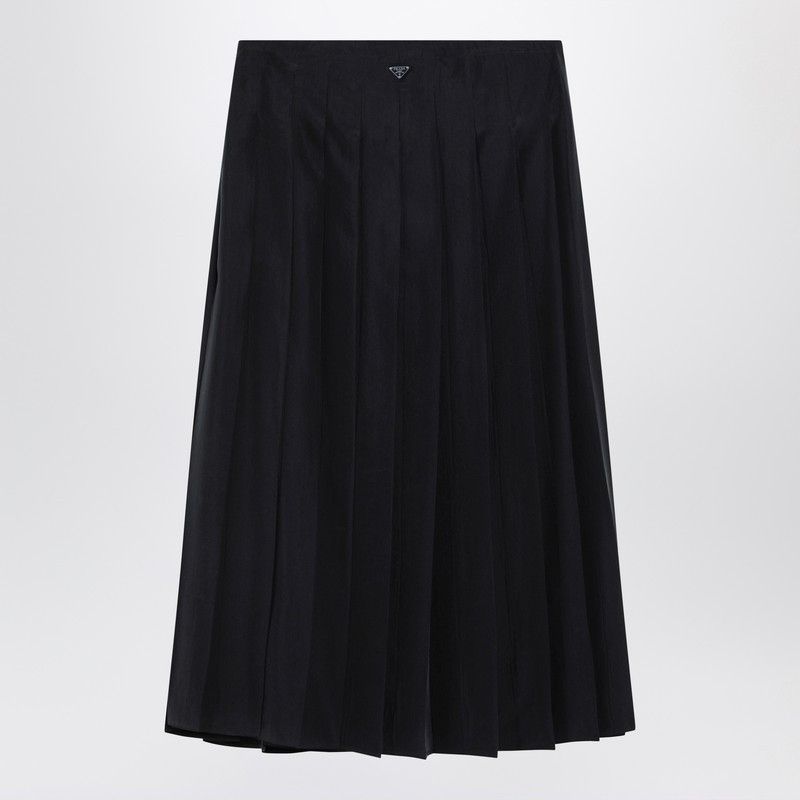 Prada Prada Blue Pleated Midi Skirt Size 26" / US 2 / IT 38 - 2 Thumbnail