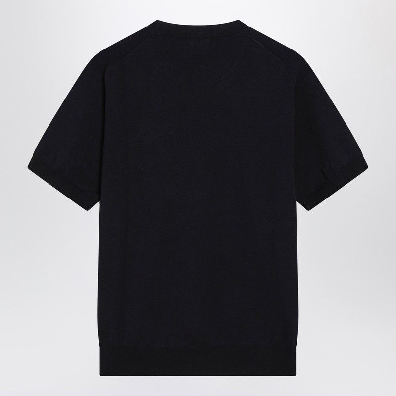 Prada Prada Blue Silk-Blend Sweater With Logo Size XS / US 0-2 / IT 36-38 - 2 Thumbnail