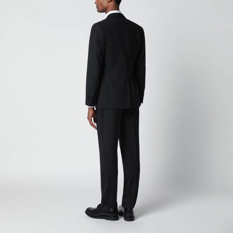 Lardini Lardini Black Single-Breasted Wool-Blend Suit Size US L / EU 52-54 / 3 - 2 Thumbnail