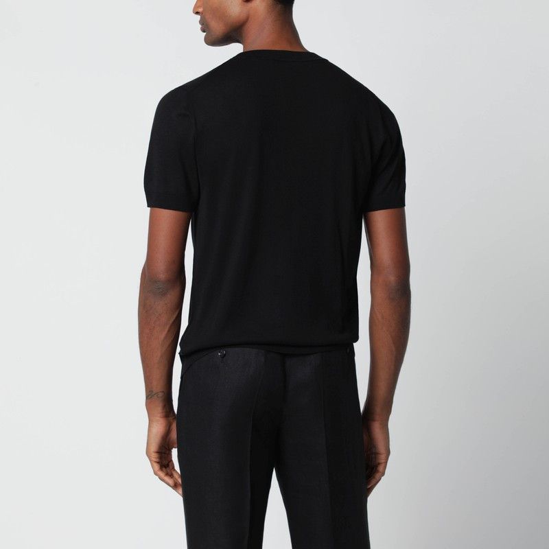 Lardini Lardini Black Wool-Blend Knit Size US XL / EU 56 / 4 - 2 Thumbnail