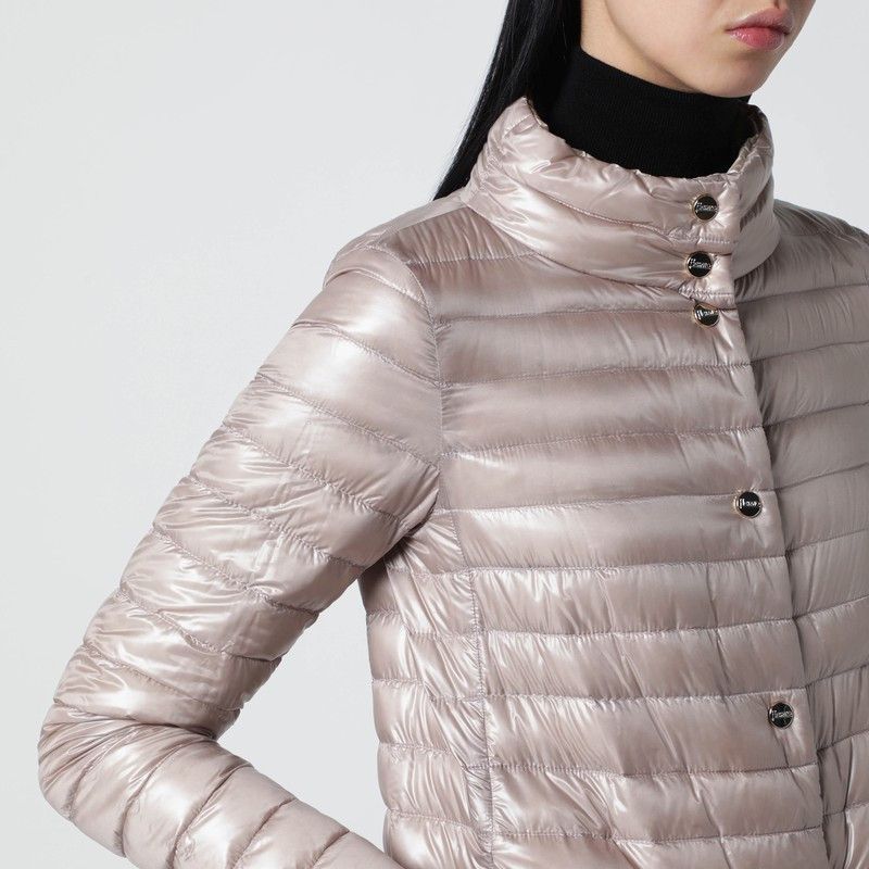 Herno Herno Light Pink Quilted Nylon Padded Jacket Size S / US 4 / IT 40 - 2 Thumbnail
