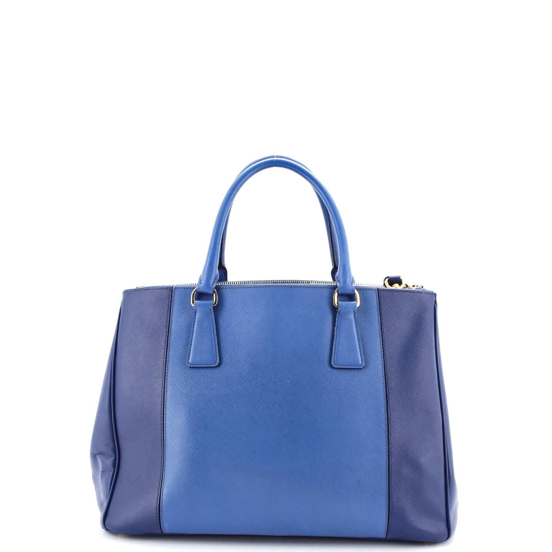 Prada Bicolor Double Zip Lux Tote Size ONE SIZE - 3 Thumbnail