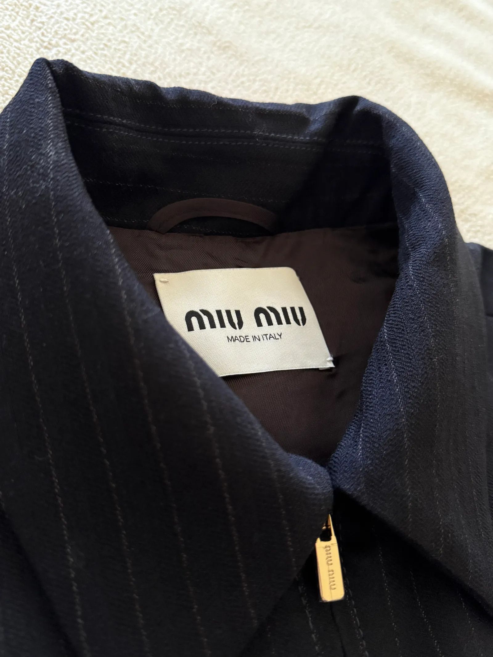 Miu Miu Miu Miu Logo Wool Jacket Jacket Size US XS / EU 42 / 0 - 2 Thumbnail
