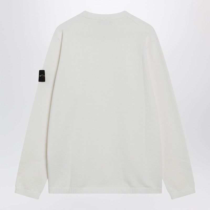 Stone Island Stone Island Ivory Sweater With Loose Fit Size US XL / EU 56 / 4 - 2 Thumbnail