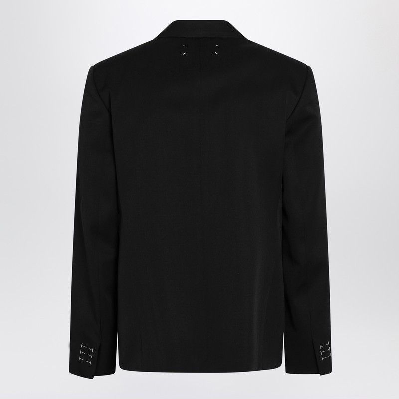 Maison Margiela Maison Margiela Black Wool Single-Breasted Jacket Size US S / EU 44-46 / 1 - 2 Thumbnail