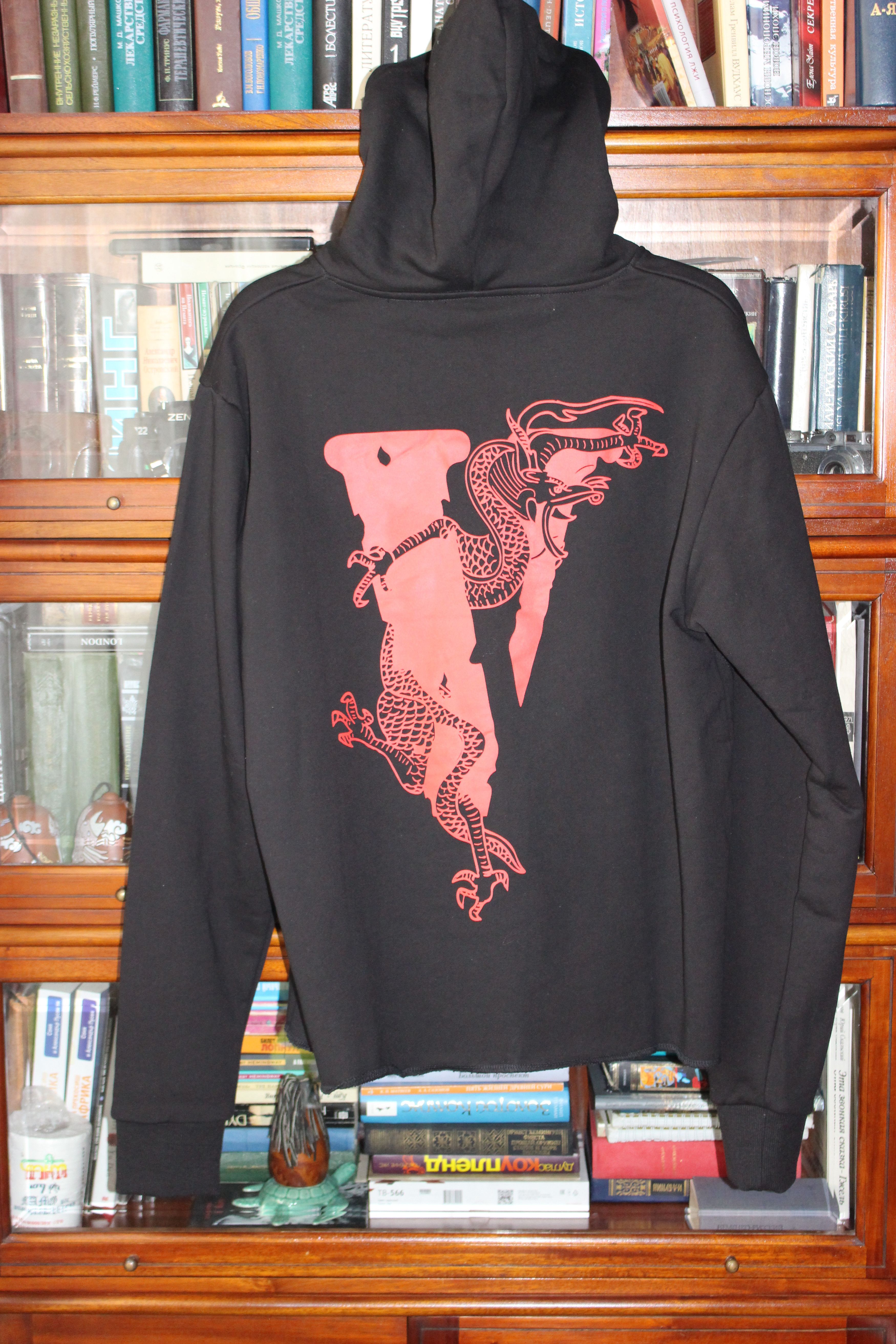 Vlone Vlone x Clot BlackRed Dragon Hoodie | Grailed