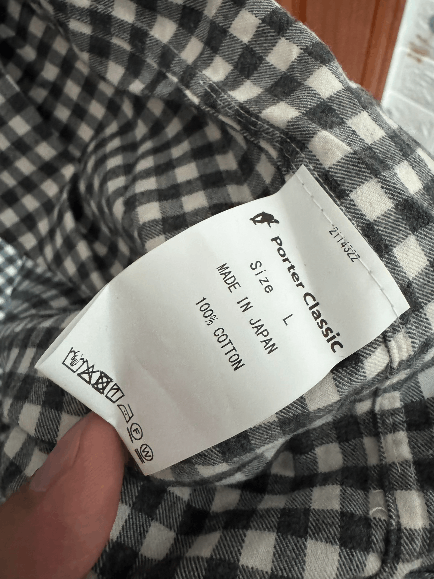 Porter Classic Porter Classic Flannel Gingham Shirt Size US L / EU 52-54 / 3 - 4 Thumbnail