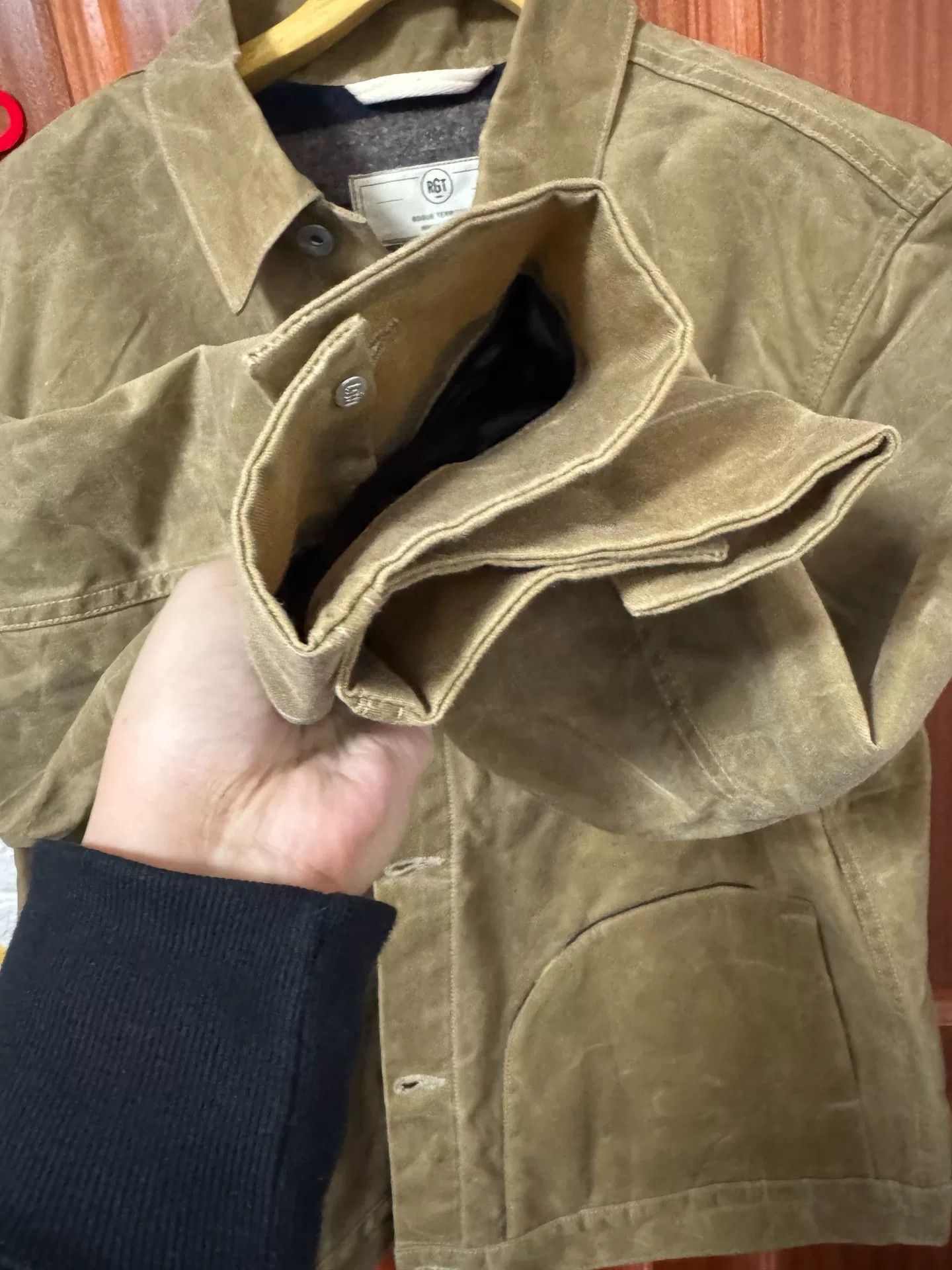 Rogue Territory RGT Rogue Territory Khaki Waxed Jacket Size US XXL / EU 58 / 5 - 7 Thumbnail