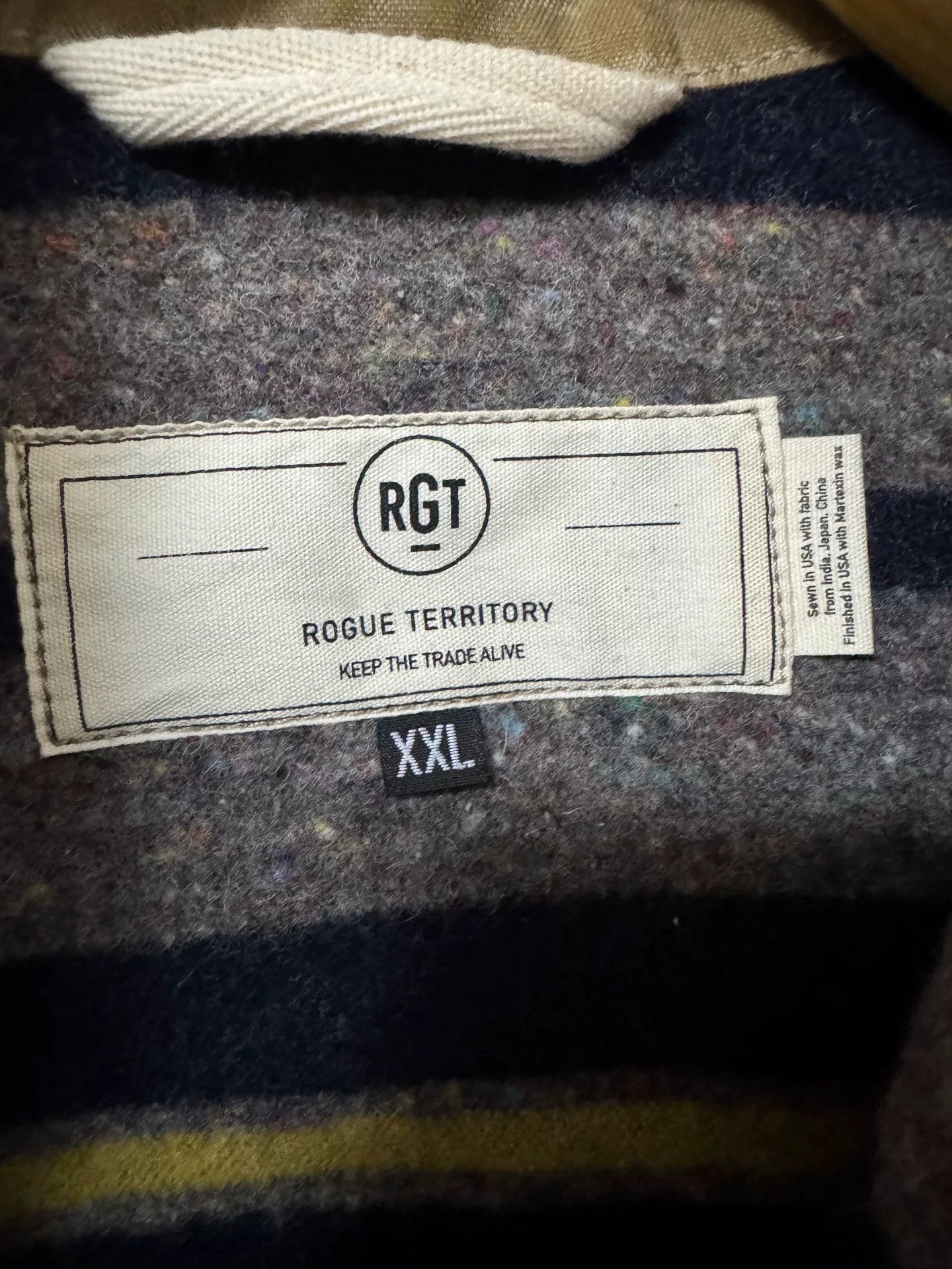 Rogue Territory RGT Rogue Territory Khaki Waxed Jacket Size US XXL / EU 58 / 5 - 4 Thumbnail