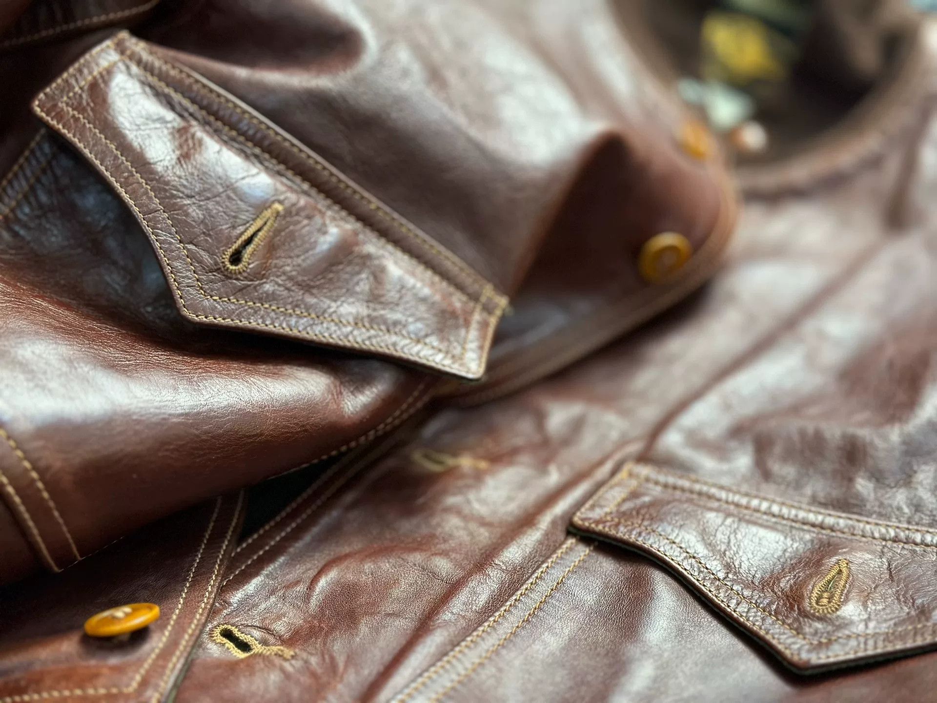 Freewheelers FREEWHEELERS 37J1 Leather Jacket Size US XXS / EU 40 - 5 Thumbnail