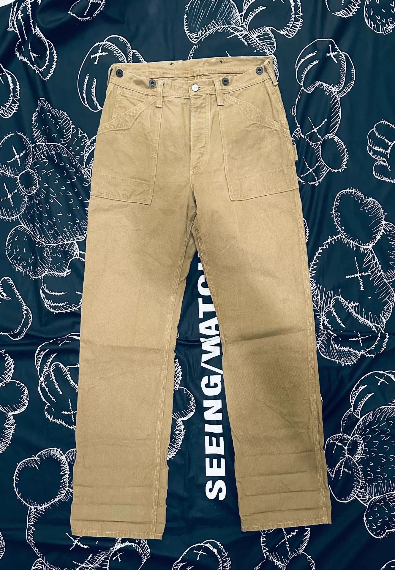 Freewheelers High-Waist Straight Leg Work Pants Size US 32 / EU 48 - 3 Thumbnail
