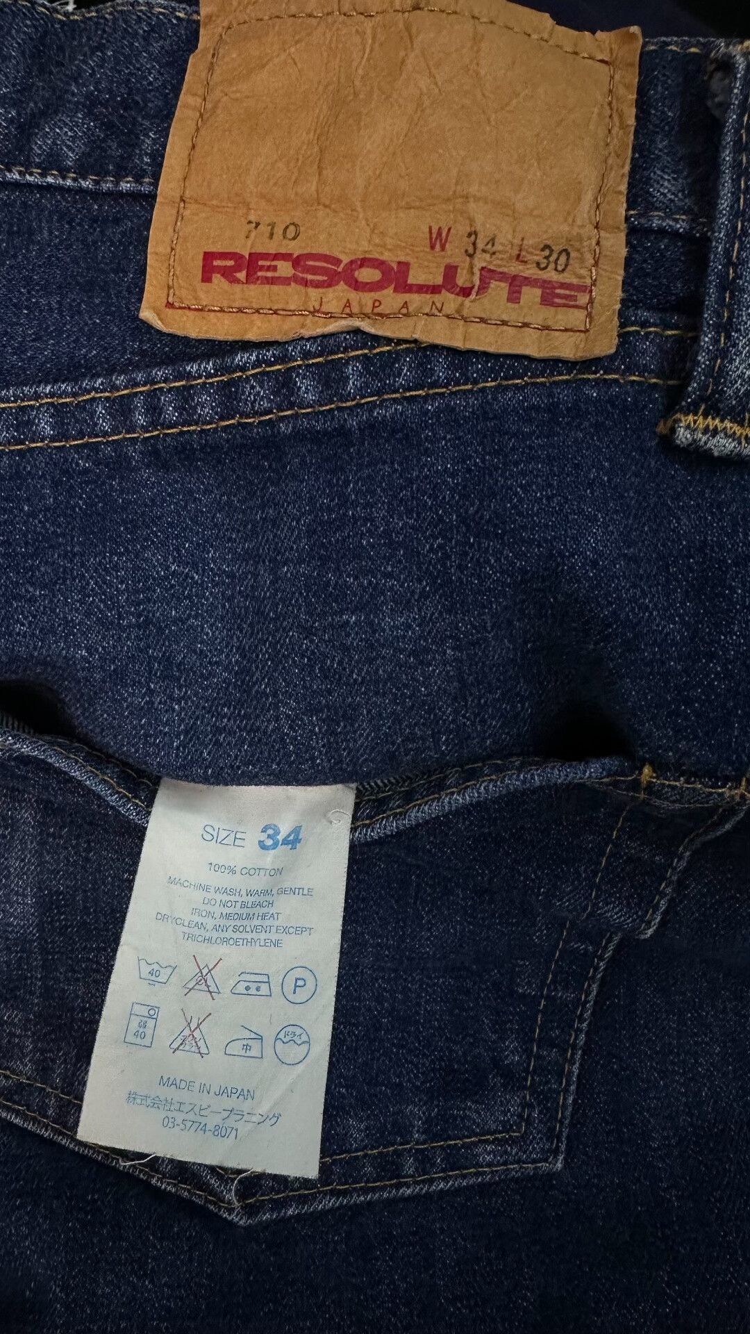 RESOLUTE Resolute 710 Classic Denim Jeans W34/30L Size US 34 / EU 50 - 9 Thumbnail