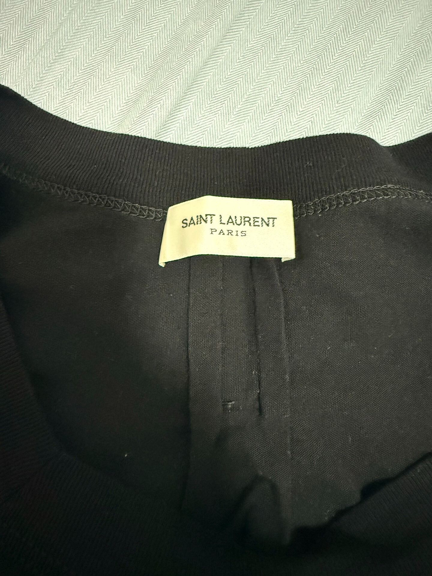 Saint Laurent Paris Saint Laurent Black Short Sleeve T-Shirt Size US XXL / EU 58 / 5 - 2 Thumbnail