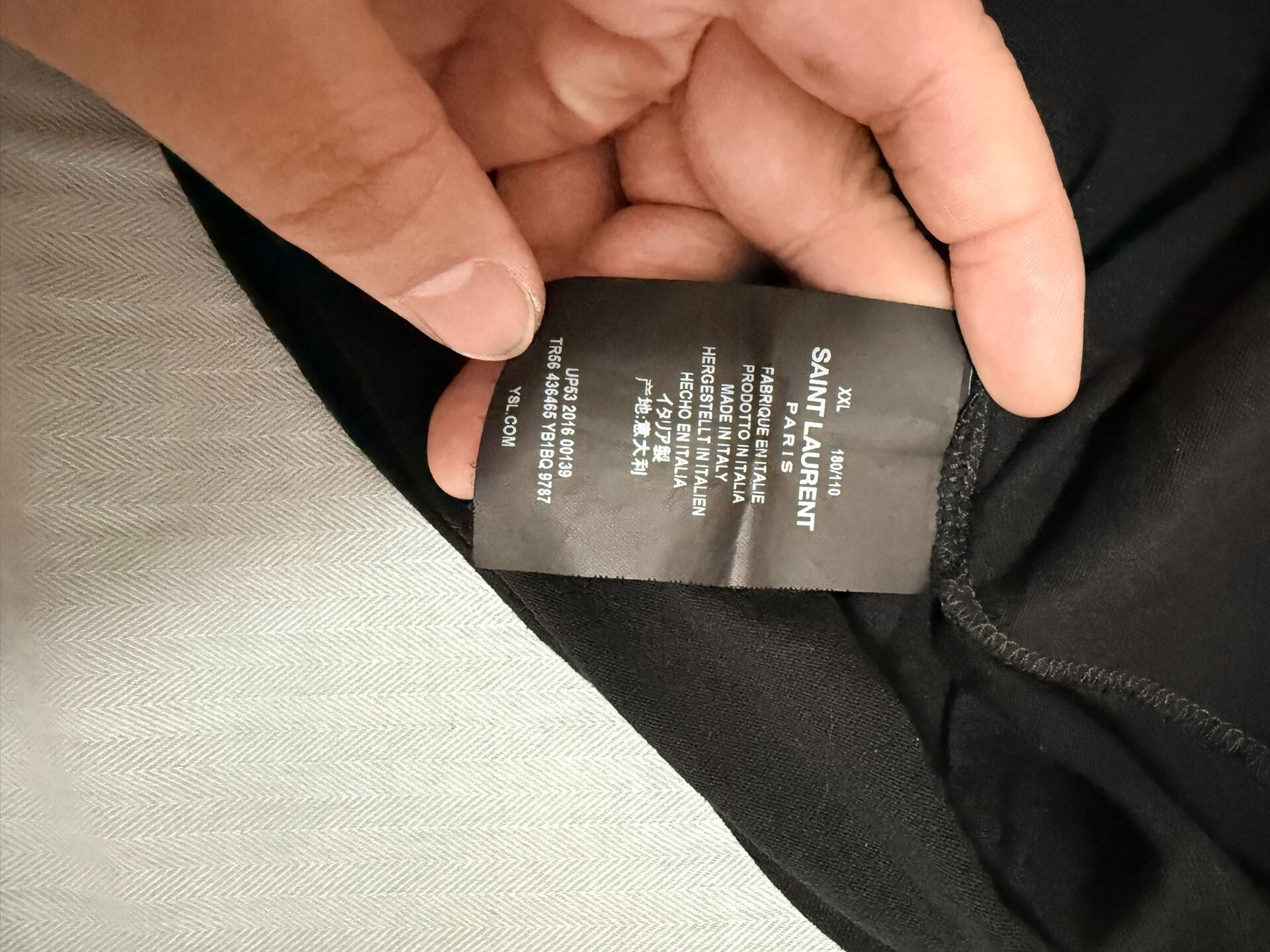 Saint Laurent Paris Saint Laurent Black Short Sleeve T-Shirt Size US XXL / EU 58 / 5 - 4 Thumbnail