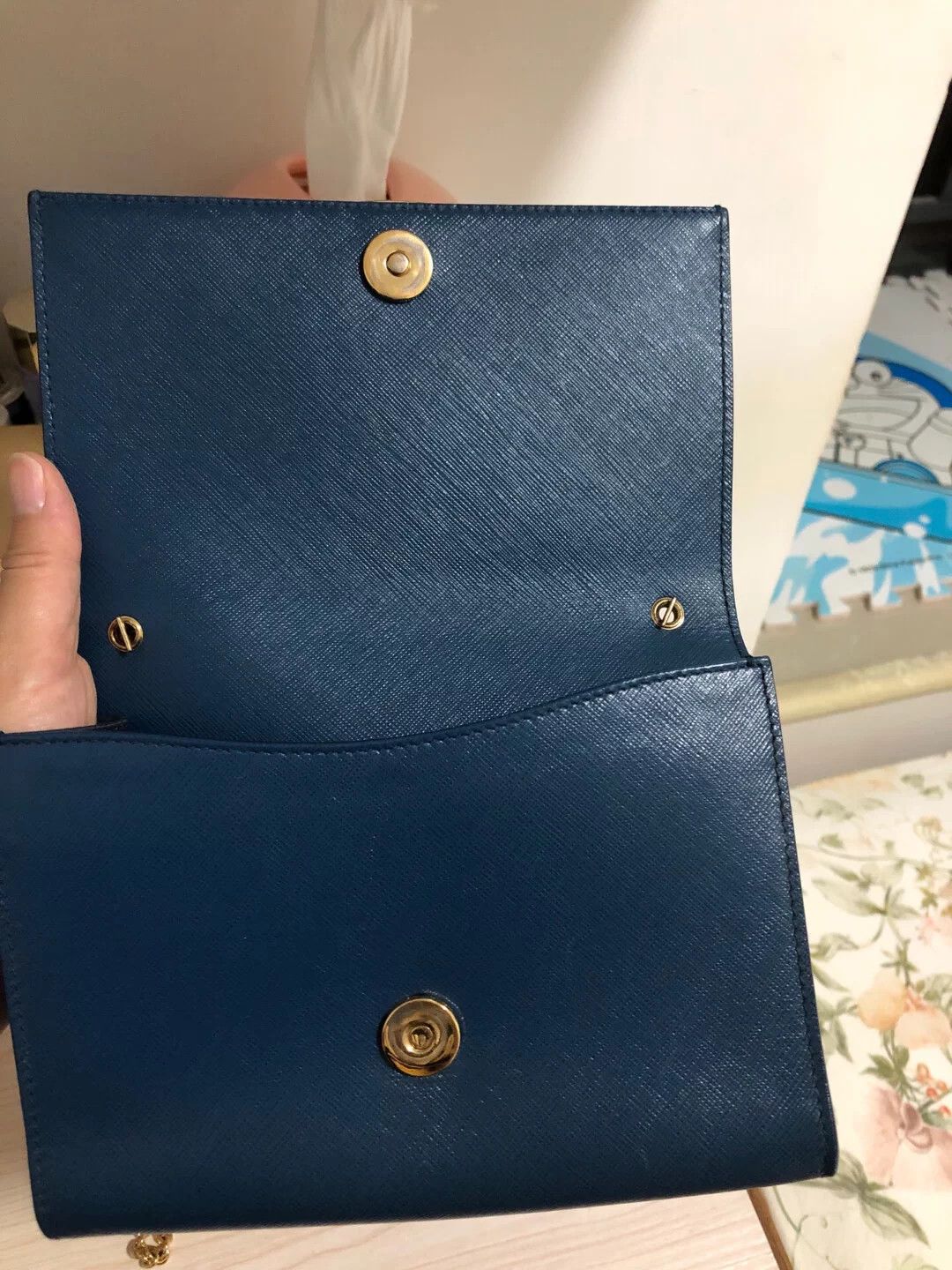 Salvatore Ferragamo Ferragamo Chain Shoulder Bag in Blue Size ONE SIZE - 3 Thumbnail