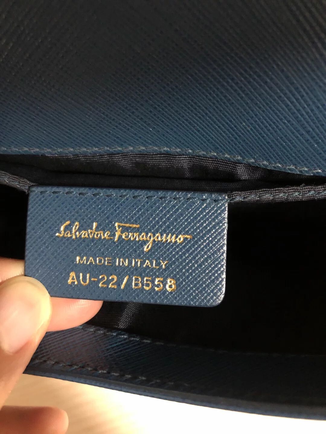 Salvatore Ferragamo Ferragamo Chain Shoulder Bag in Blue Size ONE SIZE - 2 Thumbnail