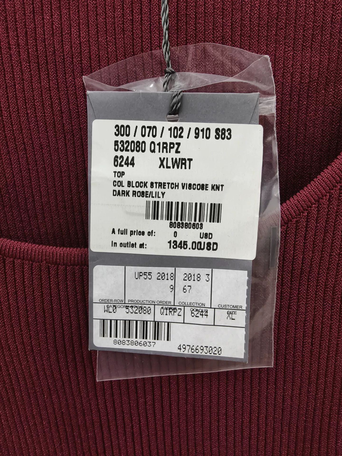 Alexander McQueen Alexander McQueen Burgundy and Orange Top Size XL / US 12-14 / IT 48-50 - 2 Thumbnail