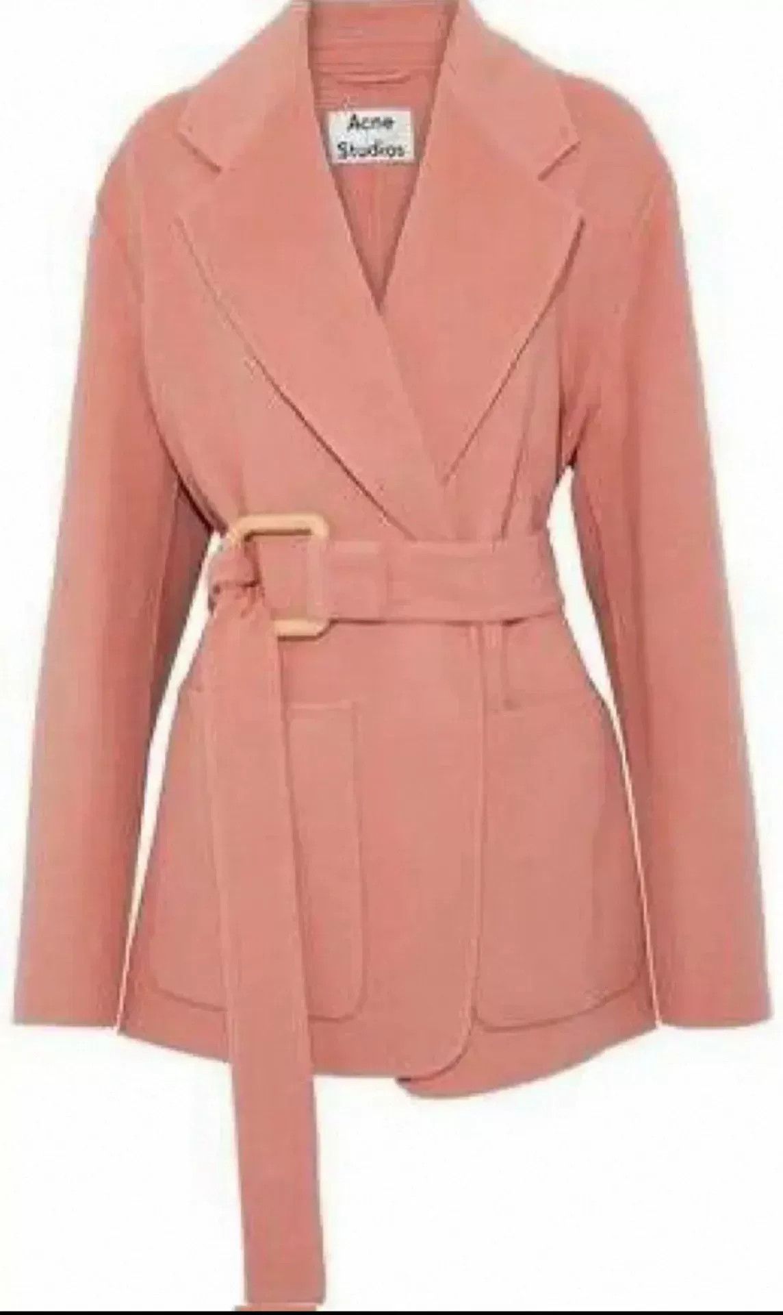 Acne Studios Acne Studios Pink Wool Coat Size XS / US 0-2 / IT 36-38 - 3 Thumbnail